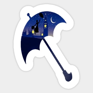 Mary Poppins Umbrella Sticker